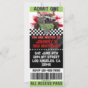 Monster-Truck-Zombie-Einladung Einladung