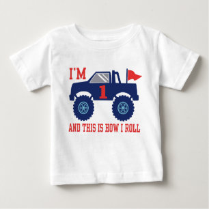 Monster Truck zum 1. Geburtstag Baby T-shirt