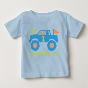 Monster Truck zum 1. Geburtstag Baby T-shirt
