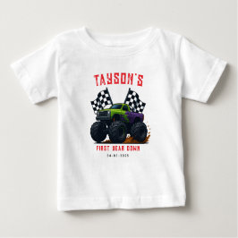 Monster Trucks 1. Geburtstag Party Baby T-shirt