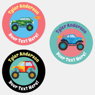 Monster Trucks 2, DIY Name & Message Labels Etiketten
