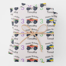 Monster Trucks Boy's Name & Age Geburtstag