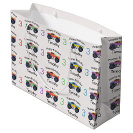 Monster Trucks Boy's Name & Age Geburtstag Große Geschenktüte