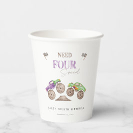 Monster Trucks brauchen VIER Speed Birthday Paper Pappbecher