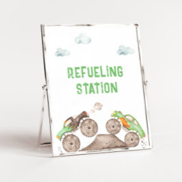 Monster Trucks Drink Tankstelle Poster