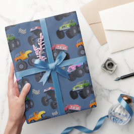 Monster Trucks Geburtstagsparty Geschenkpapier