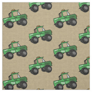 Monster Trucks Green Stoff