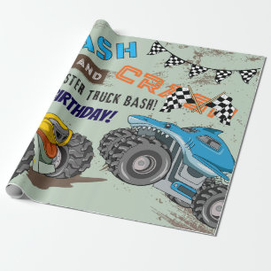 Monster Trucks Jungen-Geburtstagsfeier Geschenkpapier