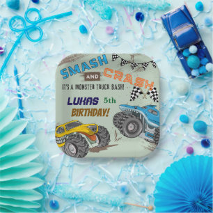 Monster Trucks Jungen-Geburtstagsfeier Pappteller