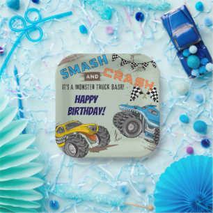 Monster Trucks Jungen-Geburtstagsfeier Pappteller