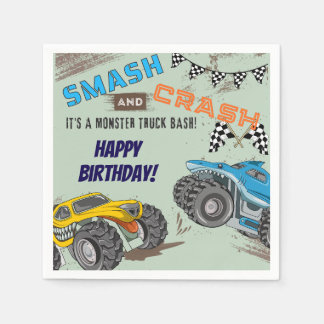 Monster Trucks Jungen-Geburtstagsfeier  Serviette
