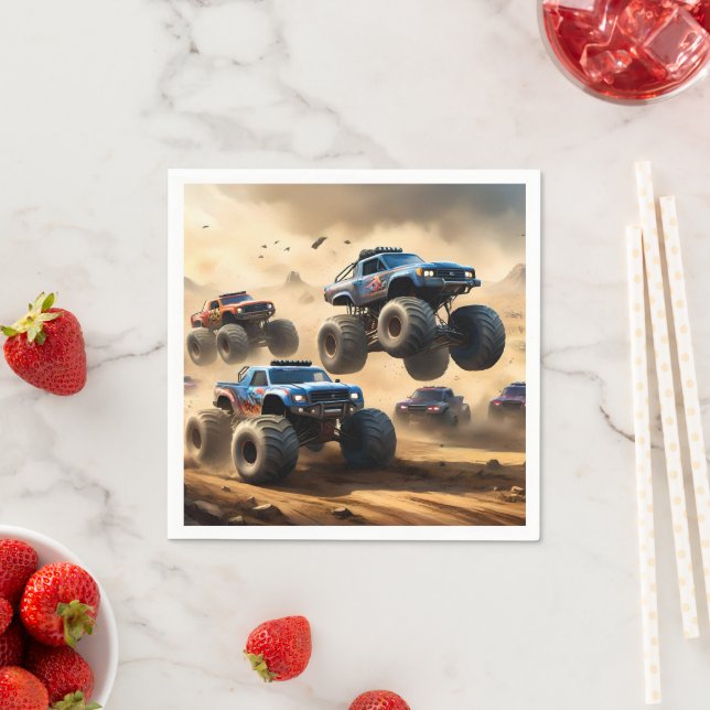 Monster Trucks Mayhem, Serviette (Beispiel)