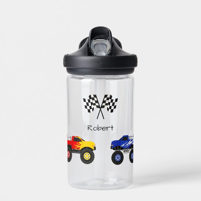Monster Trucks Personalisierte Wasserflasche Trinkflasche (Vorne)