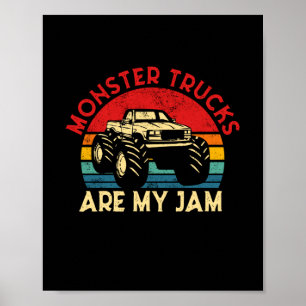Monster Trucks sind mein Ding Vintage Retro Monste Poster