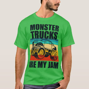 Monster Trucks sind mein Vintager Retro-Sonnenunte T-Shirt