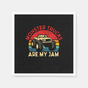 Monster Trucks sind mein Vintages Retro Monster Tr Serviette