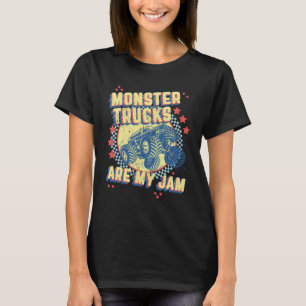 Monster Trucks sind meine geprüfte Marmorflagge T-Shirt