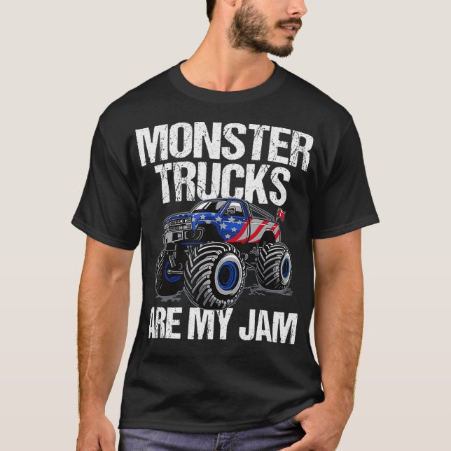 Monster Trucks sind meine Jam Lifting Truck Funny  T-Shirt (Vorderseite)