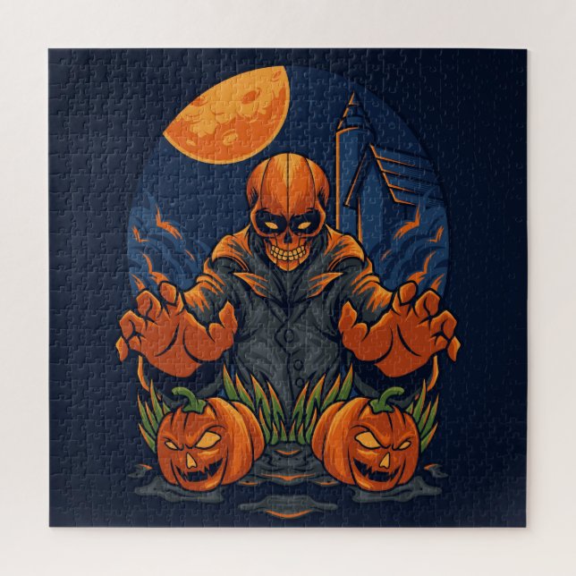 Monster und Jack-O-Lanterns Puzzle (Vertikal)