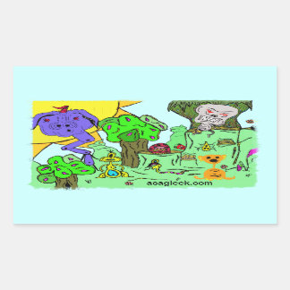 Monster Valley-Aufkleber Rechteckiger Aufkleber