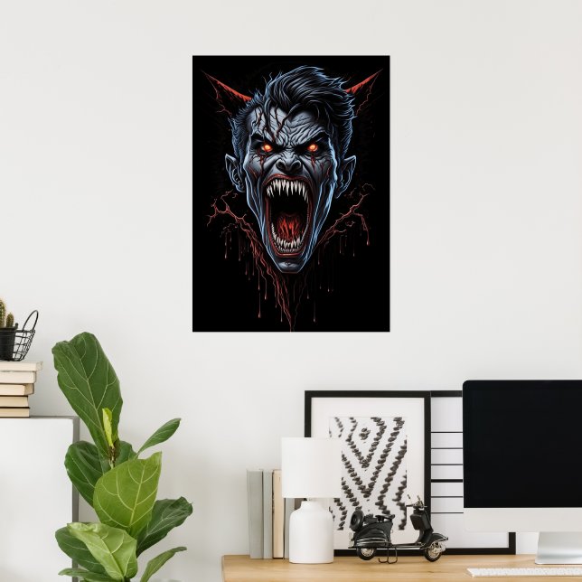 Monster Vampire Beängstigend Poster Wall Decke (Heimbüro)