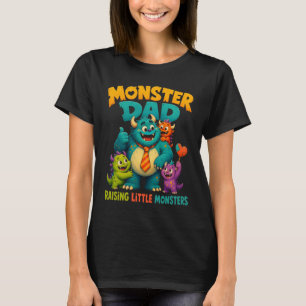 Monster-Vater erzieht kleine Monster Lustige Väter T-Shirt