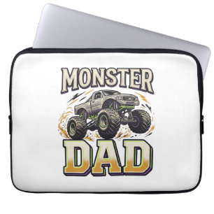 Monster-Vater-Monster-Truck-Vintage-Vector-Shirt-D Laptopschutzhülle