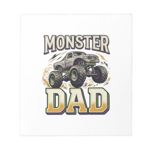 Monster-Vater Monster-Truck Vintage-Vector-Shirt D Notizblock