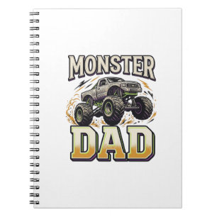 Monster-Vater Monster-Truck Vintage-Vector-Shirt D Notizblock