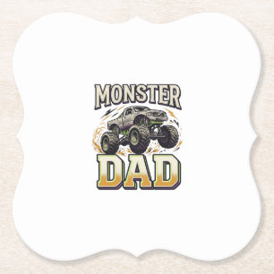 Monster-Vater Monster-Truck Vintage-Vector-Shirt D Untersetzer