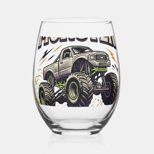 Monster-Vater Monster-Truck Vintage-Vector-Shirt D Weinglas Ohne Stiel
