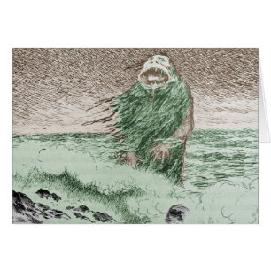 Monster, welches aus das Wasser herauskommt