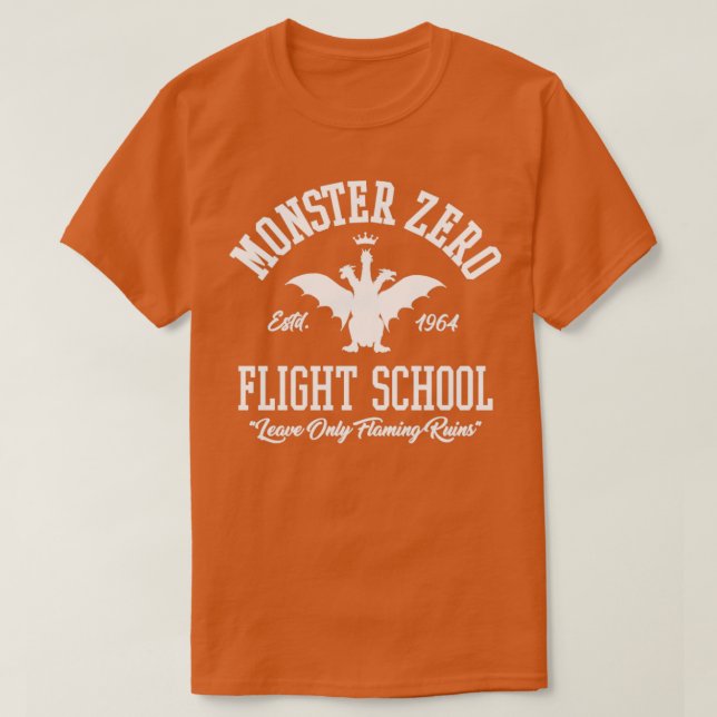 MONSTER ZERO FLUG SCHULE T-Shirt (Design vorne)