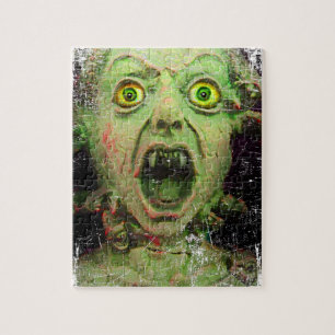 Monster-Zombie-Grün-Creepy Horror Puzzle