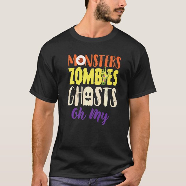 Monster Zombies Geister T-Shirt (Vorderseite)