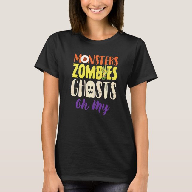 Monster Zombies Geister T-Shirt (Vorderseite)
