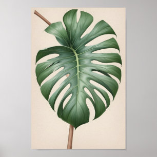 Monstera Alba Blume, wunderschön erdgesund Poster