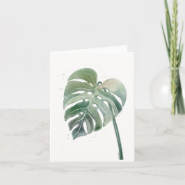 Monstera Blank Grußkarte Karte