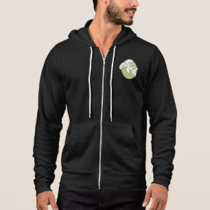 Monstera-Blatt Abstracte Pflanzenillustration Grün Hoodie