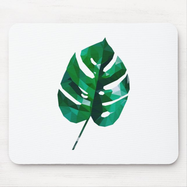 Monstera Blatt-Entwurf Mousepad (Vorne)