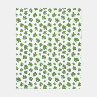 Monstera-Blatt-Flanelldecke Fleecedecke
