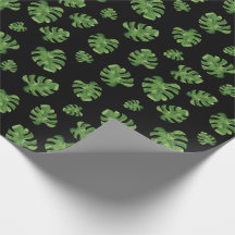 Monstera-Blatt-Geschenkpapier 76 cm x 1,8 m