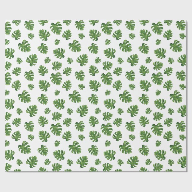 Monstera-Blatt-Geschenkpapier Geschenkpapier (Flach)