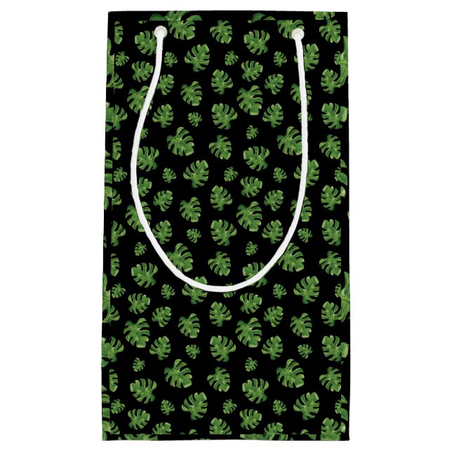 Monstera-Blatt-Geschenktasche Kleine Geschenktüte (Vorderseite)