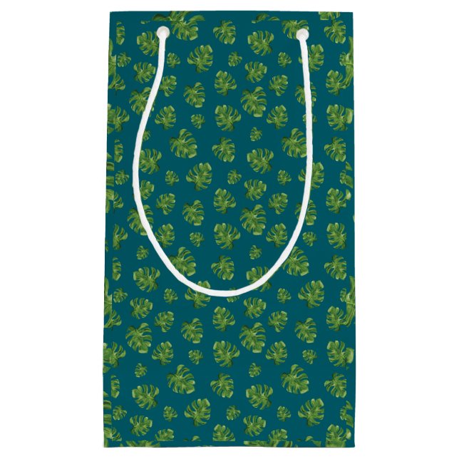 Monstera-Blatt-Geschenktasche Kleine Geschenktüte (Vorderseite)