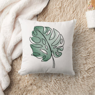 Monstera-Blatt Kissen