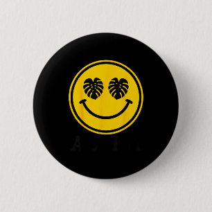 Monstera-Blatt-Lächeln Aloha Hawaii-Strand tropisc Button