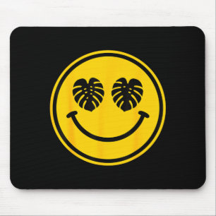 Monstera-Blatt-Lächeln tropischer Strand Sommer Oz Mousepad