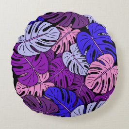 Monstera Blätter #4 Rundes Kissen