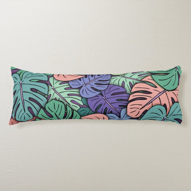 Monstera Blätter #8 Seitenschläferkissen (Vorderseite)